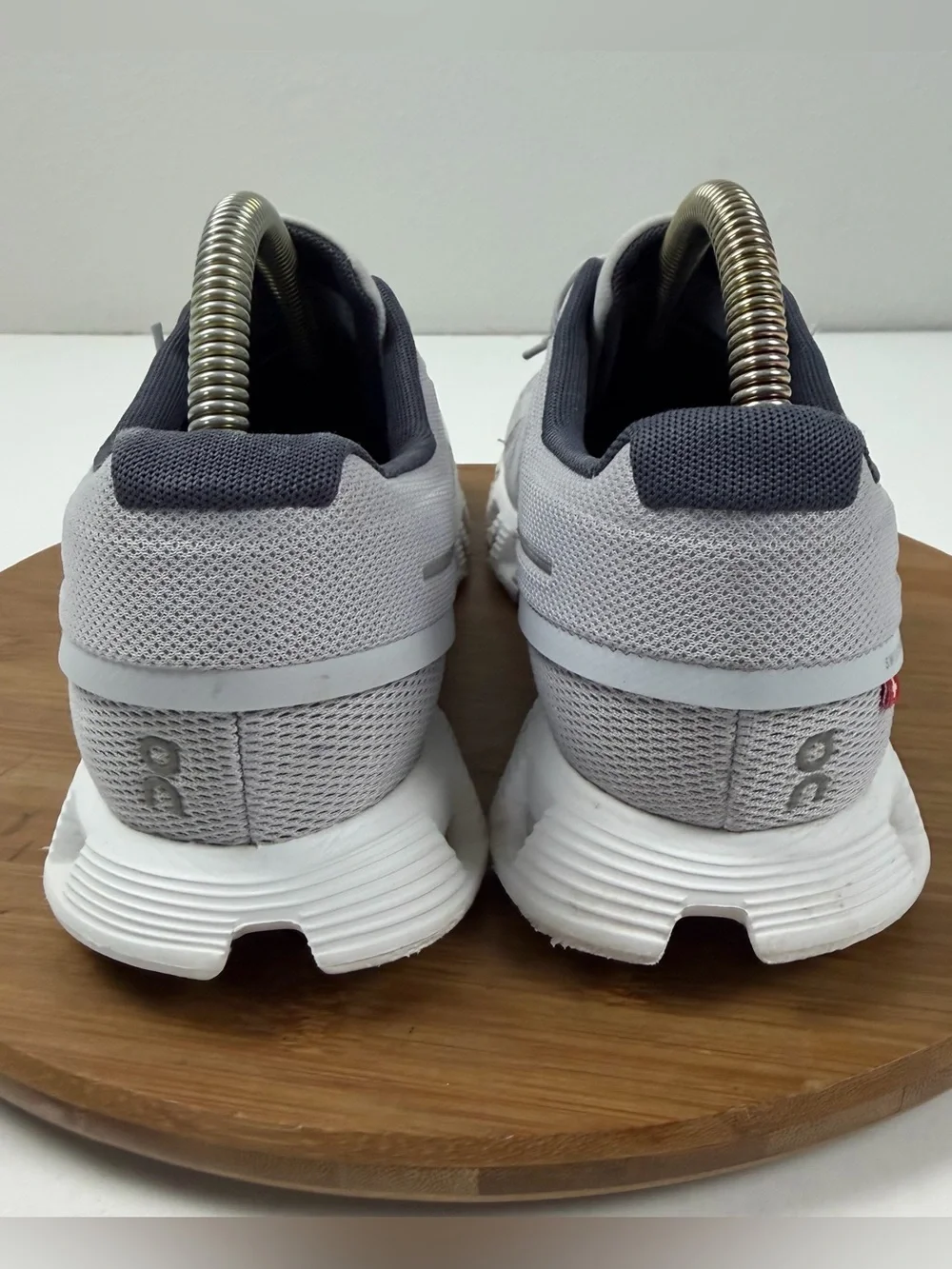 On Running Men's Cloud 5 Sneakers in Light Gray and White